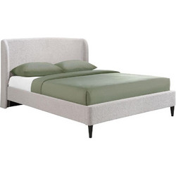 Liberta Teddy Κρεβάτι Γκρι Ανοιχτό με Τάβλες 160x200cm 221x171.5x111cm 09-1747