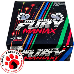 Πυροτεχνήματα με 100 βολές - Κωδικός TB133 Fury Maniax - Αθόρυβο Animal Friendly