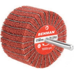 Σβουράκι Λείανσης Ανάμεικτο Με Αξονάκι 6mm Benman 80x50 - P320