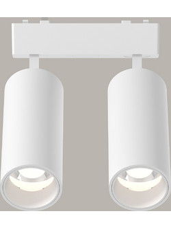 Orient - Διπλό Σποτ Φωτιστικό Μαγνητικής Ράγας 48V σε Λευκό Χρώμα Sun Light Orient-18SP-SM