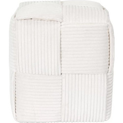 Σκαμπό Πουφ Home Deco Factory Scott 36x36x38cm Beige HD0538