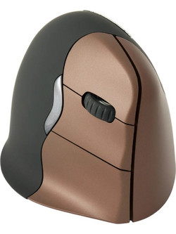 BakkerElkhuizen Evoluent 4 Right Ηand Small Ασύρματο Mini Ποντίκι Εργονομικό Vertical Black Brown