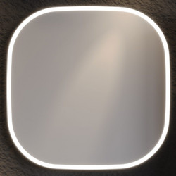 Καθρέφτης LED ENZA 100cm Μπεζ MDF 18mm Λάκα με περιμετρικό φωτισμό και αισθητήρα 3MENZ100BSM