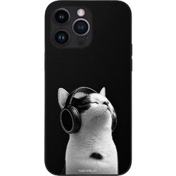 Sonique Men's Edition Θήκη με Σχέδιο «Audio Kitten - White» (iPhone 14 Pro Max)