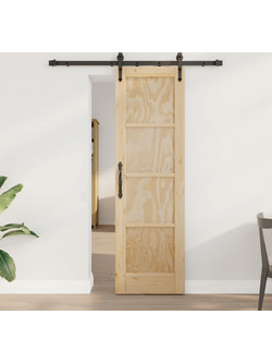 vidaXL Πόρτα Εσωτερική Συρόμενη Ξύλινη Φυσική 61x198.5cm 3445593
