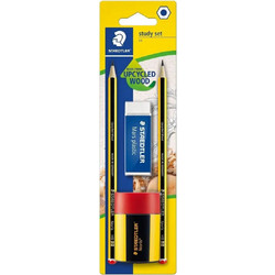 Staedtler Μολύβια Σετ Γόμα - Ξύστρα HB Study Set (511BKD21)