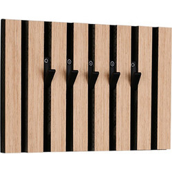 Κρεμάστρα Τοίχου Grace 2270898 30,6x1,7x20cm Natural-Black Mirrors & More Mdf