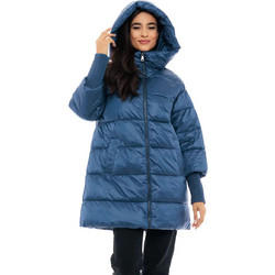 Biston Γυναικείο Μπουφάν Χειμωνιάτικο Puffer Μακρύ Navy Μπλε 48-101-022-26