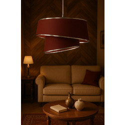 Stewe Home Orion Κρεμαστό Φωτιστικό Μπορντό 35x25x50cm 291937