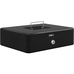 DELI PORTABLE EXTRA LARGE SLIM CASH BOX BLACK