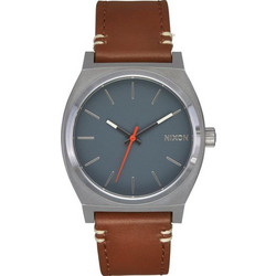 Nixon Timeteller Ανδρικό Ρολόι με Καφέ Δερμάτινο Λουράκι A1373-5195-00