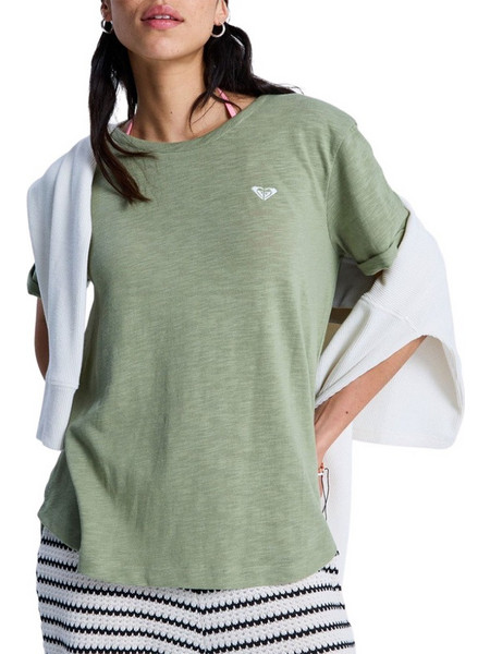 ROXY OCEANWAVE REGULAR EMBY W TEE OIL GREEN