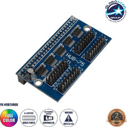 GLOBOSTAR(R) CARD-FK-HUB75RGB 90098 Κάρτα Hub από FK-7W8 για Πολύχρωμες RGB LED Κυλιόμενες Ψηφιακές Επιγραφές/Οθόνες DC 5V IP20 - 2048x128 Max Pixels - Μ6.5 x Π3.6 x Υ1.8cm