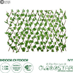 GloboStar(R) Artificial Garden IVY 78497 Πτυσσόμενη Πέργκολα Τεχνητής Φυλλωσιάς - Κάθετος Κήπος Σύνθεση Κισσός Μ110 x Π10 x Υ120cm (min) Μ310 x Π10 x Υ45cm (max)