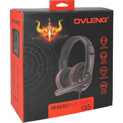 Ovleng OV-Q5 Gaming Headset Over Ear Black Red