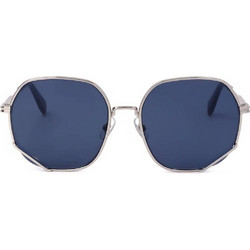 Marc Jacobs MJ1049/S 010 Γυναικεία Γυαλιά Ηλίου Τετράγωνα Μεταλλικά Ασημί με Μπλε Polarized Φακό