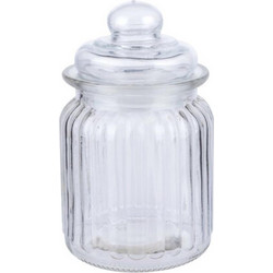 Βάζο γυάλ. με καπάκι Φ8 Η13cm 0,3lt - Plastona