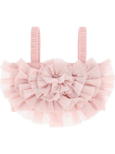 Μπλούζα μπεμπέ μακό κορίτσι Angel's Face-Rosetta Sparkle Tulle Baby Top-Sweet Blush
