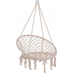 80cm Κρεμαστή Πολυθρόνα Μακραμέ Boho Μεταλλικού Σκελετού Kmt Style 2904205