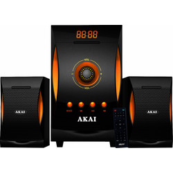 Akai SS032A-3515 Ηχοσύστημα Hi-Fi 2.1 38W με Digital Media Player και Bluetooth Black