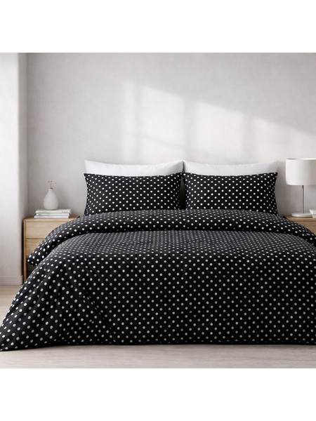 Σετ Κουβερλί Υπέρδιπλο 220x240 Cosmin Dot Elegance Black