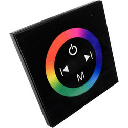 LED RGB Controller Μαύρο Τοίχου Αφής 12v (144w) - 24v (288w) DC GloboStar 77409