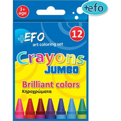 EFO Jumbo Κηρομπογιές Σετ 12τμχ