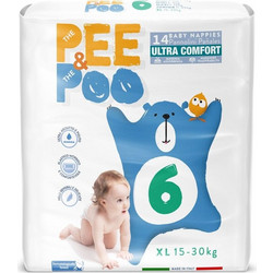 Pee&poo πάνες ultrafit extra large μέγεθος 6 18τμχ