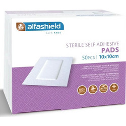 Alfashield Self Adhesive Pads Αποστειρωμένα Αυτοκόλλητα Επιθέματα 10x10cm 50τμχ