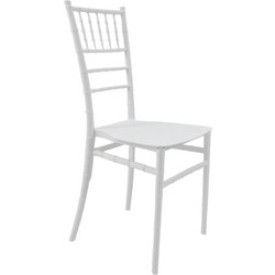Καρέκλα Tiffany Ι pakoworld pp σε λευκή απόχρωση 38.5x46.5x87εκ
