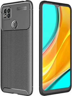 Ancus AutoFocus Carbon Fiber Back Cover Black (Xiaomi Redmi 9C)