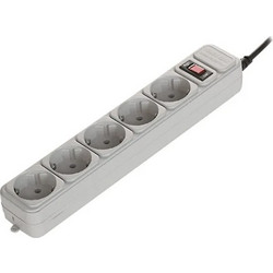 Gembird Surge Protector with switch 5xAC Outlets 250 V 16A 1.8m White SPG3-B-6C