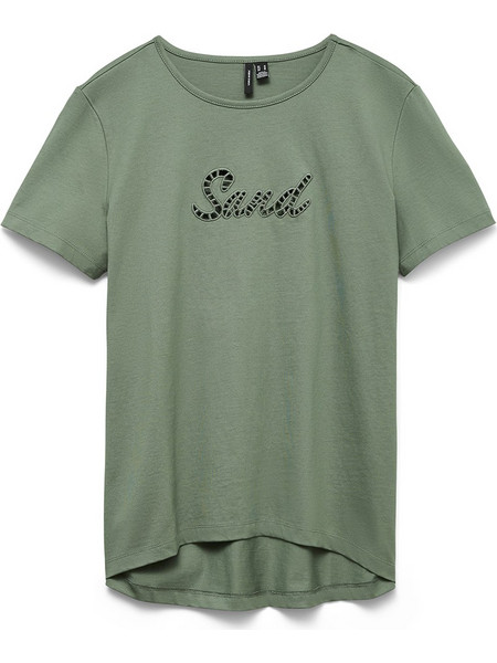 VERO MODA VMMIRANDA SIF SS TOP BOX JRS 10344827-Laurel WreathSAND Khaki