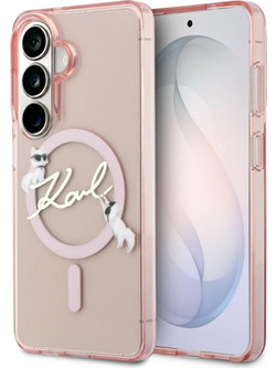 Karl Lagerfeld IML KC Script MagSafe Back Cover Pink (Samsung Galaxy S26)