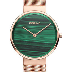 Bering Classic Γυναικείο Ρολόι με Ροζ Χρυσό Μεταλλικό Μπρασελέ 14531-368