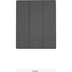 GloboStar(R) 80089 SONOFF M5-3C-80 SwitchMan Mechanical Smart Switch WiFi & Bluetooth AC 100-240V Max 6A 1320W (2A/Way) 3 Way
