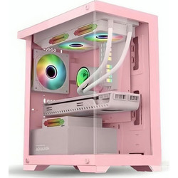Armaggeddon Aquaron Gaming Midi Tower Κουτί Υπολογιστή με Πλαϊνό Παράθυρο Ροζ
