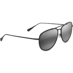 Maui Jim Fair Winds 554-02 Ανδρικά Γυαλιά Ηλίου Aviator Μεταλλικά Μαύρα με Μαύρο Degradee Φακό