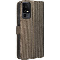 Tel1 TCL 40 NXTpaper 5G Diamond Texture Θήκη Βιβλίο - Brown