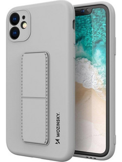 Wozinsky Kickstand Case Silicone Back Cover Grey (iPhone 12 mini)