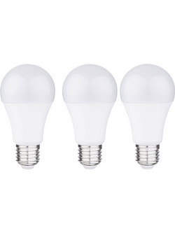 Eurolamp Λάμπες LED Σετ 3τμχ 11.1W-75W για Ντουί E27 και Σχήμα A65 Θερμό Λευκό 975lm