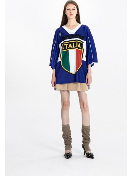 Mwm Ultra-Oversized Country Team Jersey T-Shirt (MW092020423 BLUE) Μπλε