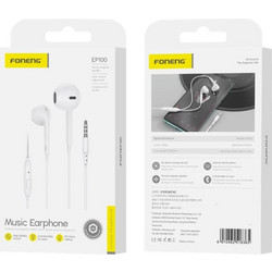 Foneng EP100 Handsfree Earbud 3.5mm White