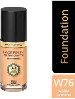 Max Factor Facefinity All Day Flawless 3 In 1 76 Warm Golden Liquid Foundation 30ml