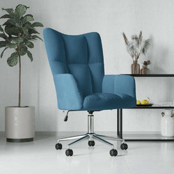 vidaXL Πολυθρόνα Relax Βελούδινη Μπλε 328171