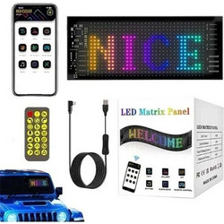 LED πινακίδα αυτοκινήτου Bluetooth 10x37cm 16x64 IP65