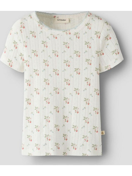 Lil' Atelier Μπλούζα Κοντομάνικη Slim Fit Coconut Milk