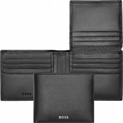 BOSS Classic Smooth Black Wallet with flap HLY403A