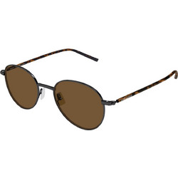 Saint Laurent SL865 004 Ανδρικά Γυαλιά Ηλίου Οβάλ Κοκάλινα Ταρταρούγα με Καφέ Φακό