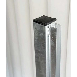 Μεταλλική Κολώνα με Τάπα Αρχή-Τέλος 3mm 4x4x100cm 80007 - SW-80007